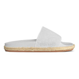 Sandalia 1908 Slides Organic Canvas Rope White Superga