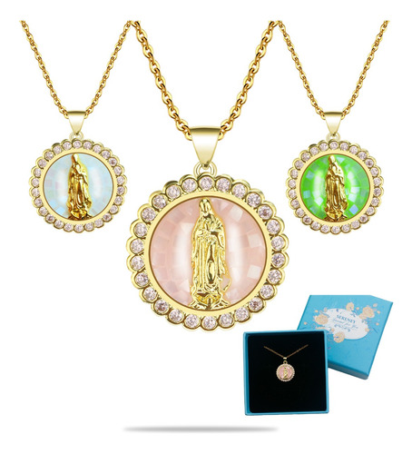 Collar Virgen Guadalupe Oro Joyeria Cadena Regalos Mujer