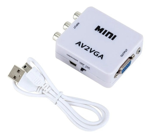 Convertidor / Adaptador Av Rca A Vga De Video 720-1080