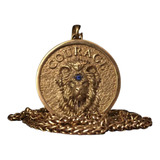 Medalla Courage, Collar Personalizable, Medalla León