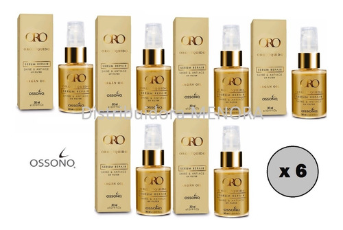 Combo 6 Oro Liquido Argan 30 Ml. Ossono 