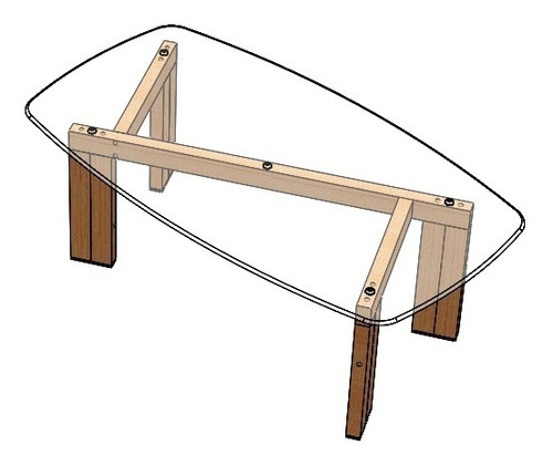 Projeto Marcenaria - Mesa De Centro - Modelos 3d + Pdf