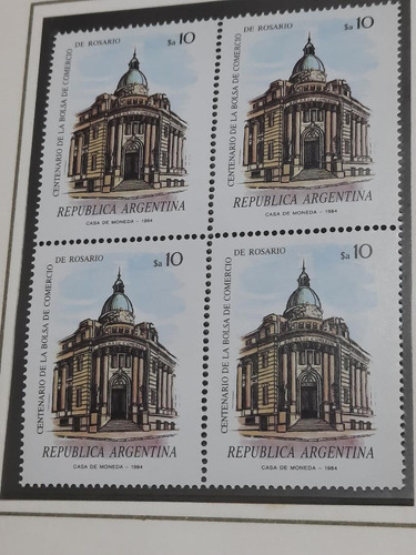 Pack De 4 Estampillas     Bolsa De Comercio De Rosario    B3