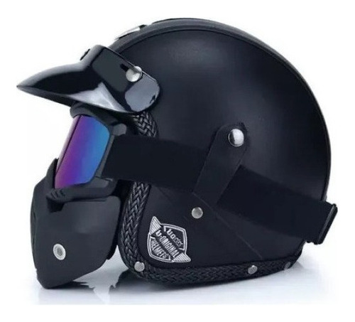 2023 Casco 3/4 Piel Cafe Racer Jet Chopper Harley Roket