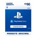 Gift Card Playstation Store 90 Reais Psn Plus Ps4 Ps5 Brasil