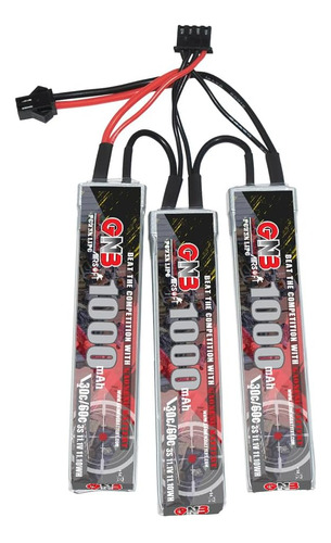 Gnb 11.1v 1000mah 3s 30c Split Connection Airsoft Stick Lipo