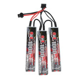 Gnb 11.1v 1000mah 3s 30c Split Connection Airsoft Stick Lipo