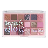 Paleta De Sombra Secret Glow Profissional Ruby Rose 18 Cores Cor Da Sombra Nude