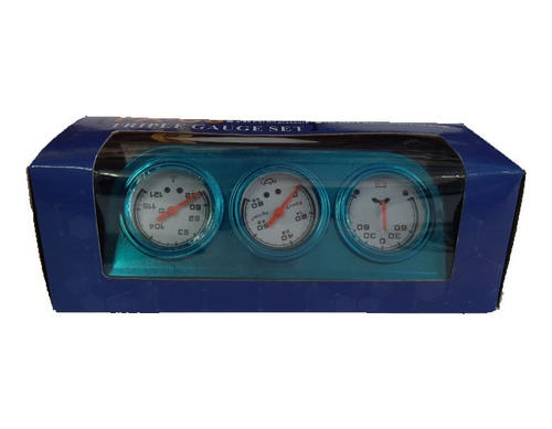 3 Relojes Temperatura Agua Aceite Amperimetro 52mm Triple