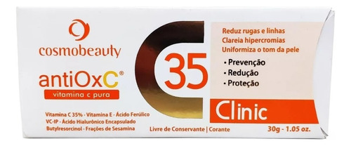 Clinic Vitamina C Pura 35% Antiox Clareador Cosmobeauty 30g