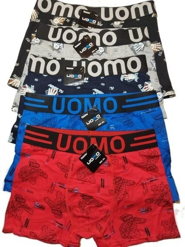 Pack De 6 Boxer Uomo De Hombre Importado 