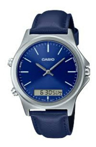 Reloj Casio Modelo Mtp-vc01 Piel Azul