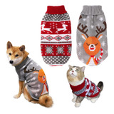 Paquete De 2 Suéteres Para Perros, Reno Para Mascotas, Suéte