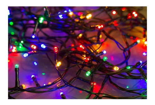 Luces De Navidad X100 A Pilas Luces Led Multicolor 10mts