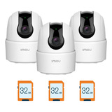 Kit X3 Cámara De Seguridad Wifi Imou Ranger 2c - 2mp + 32gb