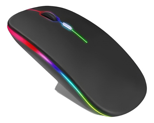 Mouse Sem Fio Wireles Recarregável Optico Led Rgb Ergonômico