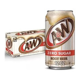 Refresco Cerveza De Raíz Sin Azucar Root Beer Aw Zero 12 Pz