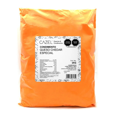 CAZEL® Queso Cheddar En Polvo Para Botanas Sabor Intenso 1kg | MercadoLibre