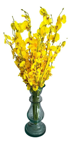 Galho De Flor Artificial Orquídea 95cm Para Decorar Arranjos