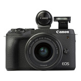  Canon Eos Kit M6 Mark Ii + Lente 15-45mm Is Stm Sin Espejo Color  Negro 
