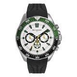 Reloj Club Santos, Caballero, Caucho Negro Blanco Indice