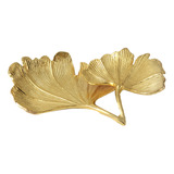 Bandeja Decorativa Gold Leaf Con Forma De Hoja De Ginkgo Bil