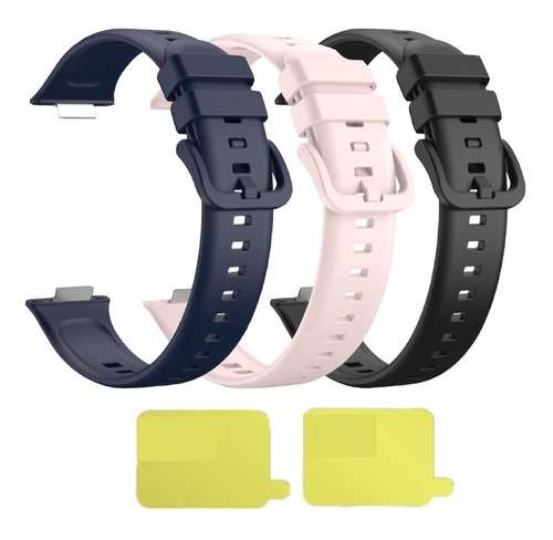 Pack 3 Correas Para Huawei Watch Fit 2 Mas 2 Micas De Tpu