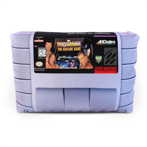 Cojín Snes Wrestlemania The Arcade Game 30x20cm Vudú Love