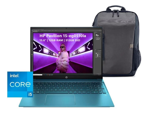 Laptop Hp Pavilion 15.6 Core I5 12gb Ram 512gb Ssd C/mochila