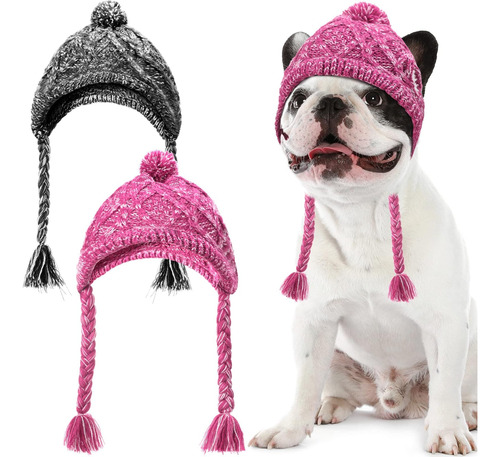 Gorro De Invierno Para Perro, 2 Piezas, Gorro Cálido Con Con