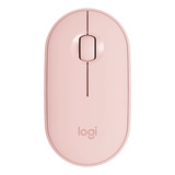 Mouse Inalámbrico Logitech  Pebble M350 Rosa