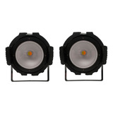 Kit 2 Optipar Led Cob 200w Bandoor Branco Quente/ Frio Dmx