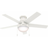 Ventilador De Techo 46 Anslee - Hunter Fan 59269 Cantidad De Aspas 5 Color De La Estructura Blanco Color De Las Aspas Aspas Reversibles Blanco / Café Diámetro 117 Cm Material De Las Aspas Mdf