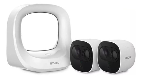 Imou Cellprokit2 Kit-wa1001-300/2-b26en 2 Cámaras Inalámbricas +estación Base Recargables 2 Megapíxeles Audio Dos Vías Detector Pir Integrado Compatible Con Alexa Y Asistente De Google Ip65