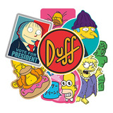 Stickers Resistentes Al Agua Pack 30u Catálogo Simpsons
