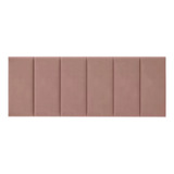 Cabeceira De Parede Painel Dobrável Para Cama Box Suede Rosa