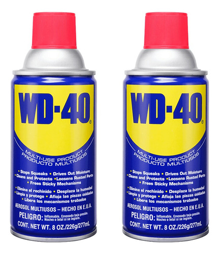 Wd-40 Pack De 2 Aerosol Multiusos Aflojatodo 277ml (8oz)