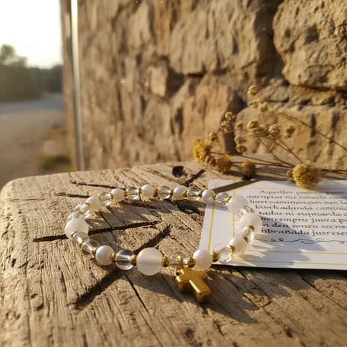 Recuerdo Luctuoso Pulsera De Luto Elegante Con Cruz 30 Pz | Meses sin interés