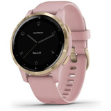 Garmin Vivoactive 4s Reloj Inteligente Rosa/gold Color Del Bisel Dorado Color De La Caja Gris