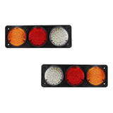 Juego Faros Opticas Traseros Completos Led Redondo Camion