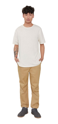 Pantalón Hombre Straitght Fit Twill Camel Corona