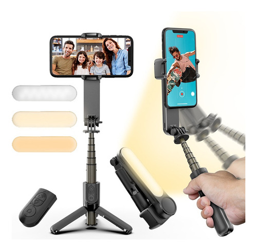 ' Estabilizador Gimbal Axnen Con Luz Led Remoto Para Celular