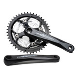 Vuelta Mtb Comp Crankset, Negro, 6.890 In 44/32/22t Cuadrad.