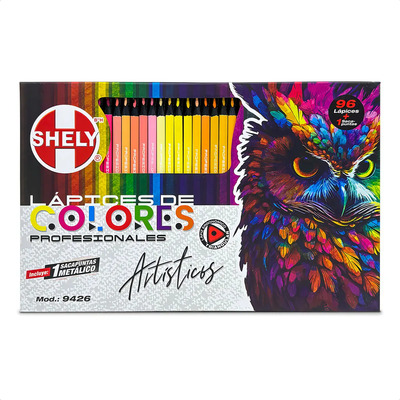 Lápices de Colores Profesionales Shely 96 Piezas con Sacapuntas | Envío gratis