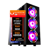 Pc Gamer Fácil Ryzen 7 5700g Vega 8 Ssd 480gb 16gb Ddr4 500w