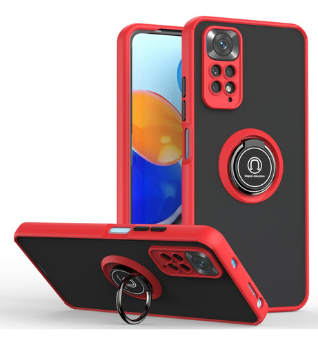 Funda Estuche Mate Protector Con Anillo Compatible Xiaomi