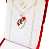 Conjunto Cadena Groumet Y Dije Escudo River 45cm Regalo