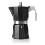 Cafetera Italiana Express Evva Aluminio Para 12 Tazas Ibili Color Negro