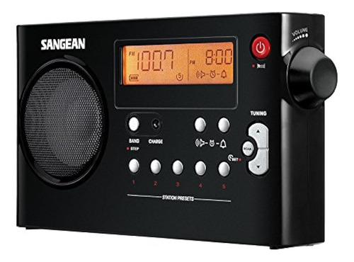 Radio Portátil Recargable Digital Sangean Pr-d7 Bk Am / Fm -