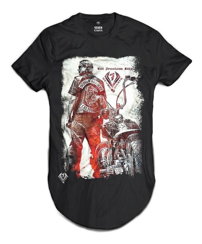 Camisa Camiseta Oversized Longline Sons Of Anarchy Ref L05